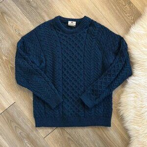 Carraig Donn Traditional Aran Merino Wool Fisherman Sweater Made in Ireland